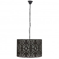 Oriel Lighting-Vicky 45 Laser Cut Metal Pendant-Black / White